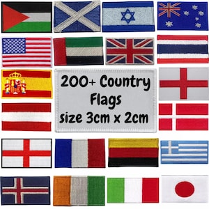 National Country Flagge Patch - Gestickte Applikation für DIY Kleidung, Reisetaschen G-N