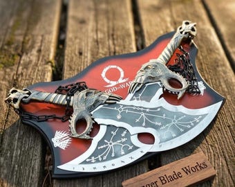 Réplique des Lames du chaos | Épées à double chaîne Kratos | God of War, objet de collection en acier inoxydable