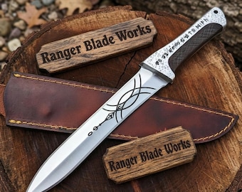Poignard fantastique inspiré de Crysknife fait main, réplique de couteau de science-fiction en acier au carbone, réplique de Paul Atreides Crysknife : couteau en acier au carbone Dune Movie