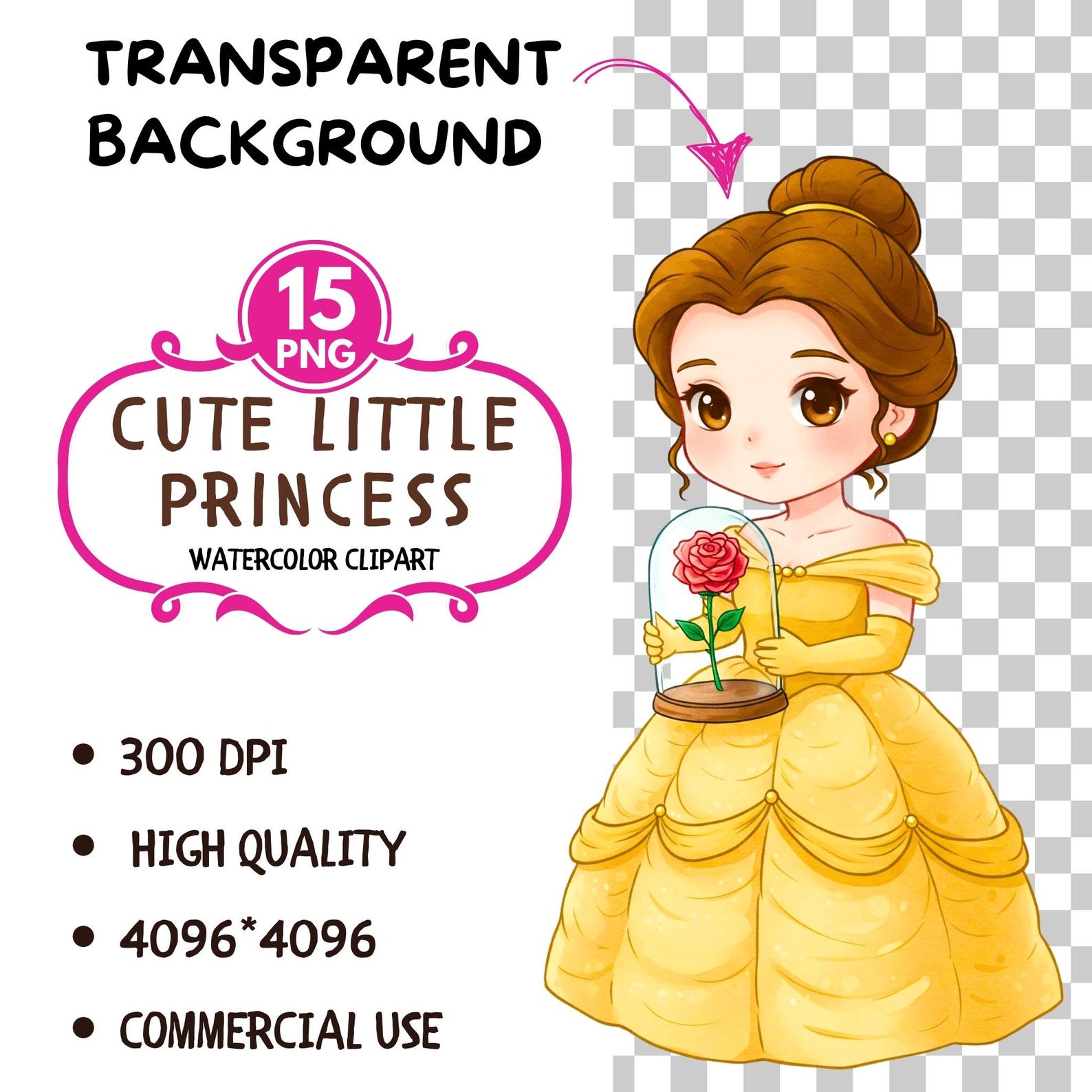 All Princess Clipart Cute Little Princess, Hand Drawn, Little Princess ...