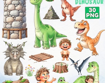 Guter Dinosaurier Aquarell Cliparts PNG, süßes Baby Dino Clipart, Dinosaurier Party Clipart, Dino-Babyparty, Dinosaurier-Kuchendeckel, Dino-Geburtstag