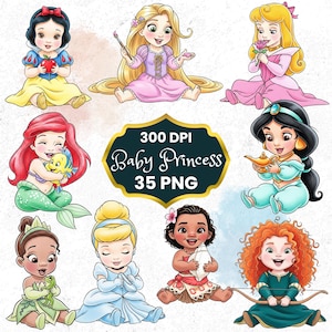 Słodka księżniczka akwarela clipart, rysowane ręcznie, słodka kreskówka, mała słodka księżniczka, baby shower, księżniczki clipart, mała księżniczka