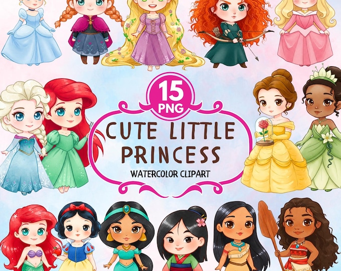 All Princess Clipart Cute Little Princess, Hand Drawn, Little Princess ...
