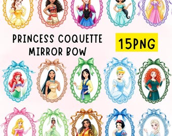 Princesa Coquete Espelho Princesa Clipart, Princesa Coquete PNG, Laço Coquete Espelho Princesa, Laço Espelho Mágico Princesa, Viagem em Família PNG