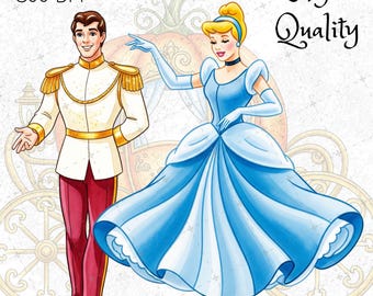 Cinderella Watercolor Clipart, Cinderella Princess PNG, Glass
