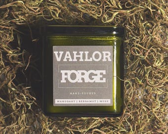 Men's Candles | Masculine Home Fragrance | Gift for him | Self-Care for Men | Mahogany | Bergamot | Musk | FORGE 8.5 oz Candle