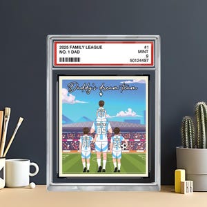 Football américain n°1 papa, grand-père, homme et enfants, carte à collectionner, plaque acrylique personnalisée, cadeau grand-père, anniversaire, cadeau de fête des pères
