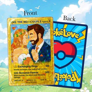 Tarjeta acrílica personalizada de amor para pareja, foto personalizada con temática de anime, regalo de aniversario, regalo de esposa gamer para esposo, tarjeta de amor para esposa