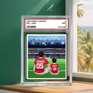 Football américain n° 1, papa, grand-père, fille, carte à collectionner, plaque acrylique personnalisée, anniversaire, cadeau fête des pères pour les amoureux, cadeau grand-père