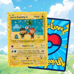 Aangepaste anime trouwkaart, huwelijkscadeau voor stel, jubileum, portemonnee kaart aandenken, superheld liefde, gamer trouwkaart cadeau voor echtgenoot