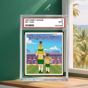 Football américain n°1 papa, grand-père, homme et enfants, carte à collectionner, plaque acrylique personnalisée, cadeau grand-père, anniversaire, cadeau amoureux de fête des pères