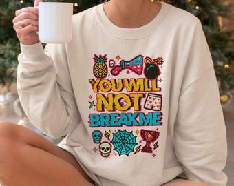 Dungeon Crawler Carl Comfort Colors Shirt: You Will Not Break Me,New Achievement Sweatshirt, Donut and Mongo Shirt,Fantasy Book Apparel