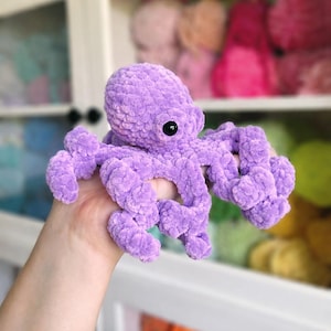 Crochet Baby Octopus PDF Pattern,Amigurumi Octopus , Baby Octopus Finger Puppet Tutorial, Digital Download Easy Sea Animal Plushie