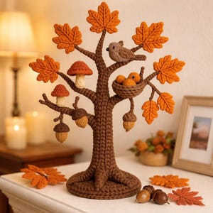 Crochet Autumn Tree Pattern – Customizable Amigurumi Decor (PDF Pattern)