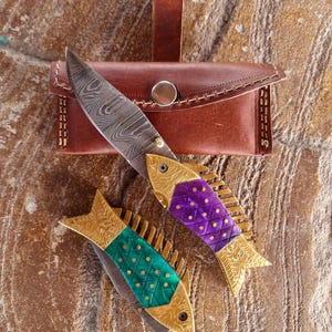 Navaja de bolsillo personalizada/cuchillo de Damasco, cuchillo grabado, regalo para hombres, padrinos de boda, pesca, caza, cuchillo plegable/regalo personalizado para cazadores