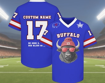 Camiseta de fútbol americano de Buffalo, camiseta de fútbol americano de mascota, camiseta de Detroit para niños pequeños, camiseta del día del juego, camiseta de la temporada de fútbol, camiseta del día del juego de Detroit