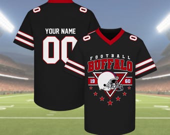 Camiseta de Buffalo / Conjunto para el día del partido de fútbol americano de Detroit para niños y adultos / Nombre y número del equipo personalizados