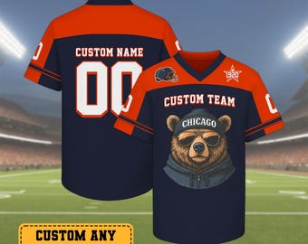 Chicago Football Jersey Shirt,Mascot Football Jersey Shirt,Toddler Chicago Jersey,Game Day Te,Football Season Jersey Shirt,Chicago Game Day