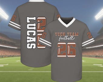 Custom Football Jersey Shirt,Custom Team Football Jersey,Game Day Outfit For American Football Fan,Personalized Team Name & Number Shirt