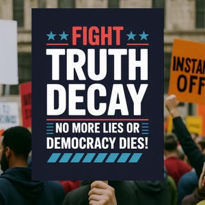 Fight Truth Decay Protest Sign Protest Sign PRINTABLE, Anti-Trump Poster Sign, Political Activist Rally Sign, Digital Download