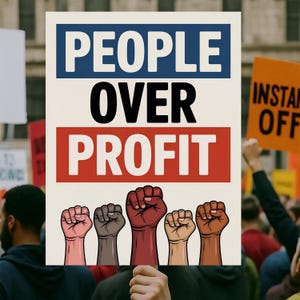 People Over Profit Resist Protest Sign PRINTABLE, Anti-Trump Poster Sign, Political Activist Rally Sign, Digital Download