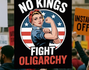Znak protestu „Resist”, plakat antytrumpowski do druku (pobranie cyfrowe)