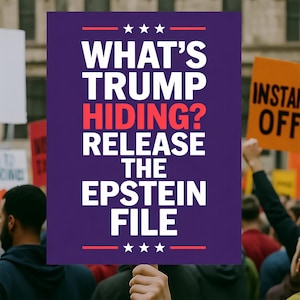Epstein Files Good Trouble Protest Sign PRINTABLE, Anti-Trump Poster Sign, Political Activist Rally Sign, Digital Download