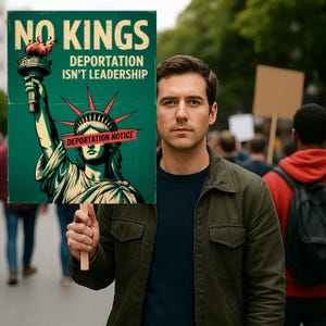 Protect Democracy Resist Protest Sign PRINTABLE, Anti-Trump Poster Sign, Political Activist Rally Sign, Digital Download