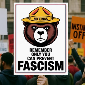 No Kings Protest Sign Protest Sign PRINTABLE, Anti-Trump Poster Sign, Political Activist Rally Sign, Digital Download