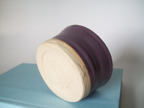 Vintage School Pottery Project, Purple Glaze Trin… - image 4