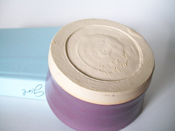 Vintage School Pottery Project, Purple Glaze Trin… - image 5