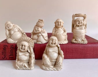 7つの幸運な神々, 骨董品（古美術） 日本製 赤い樹脂製 幸せ仏像 7体セット 箱付き - Etsy 日本
