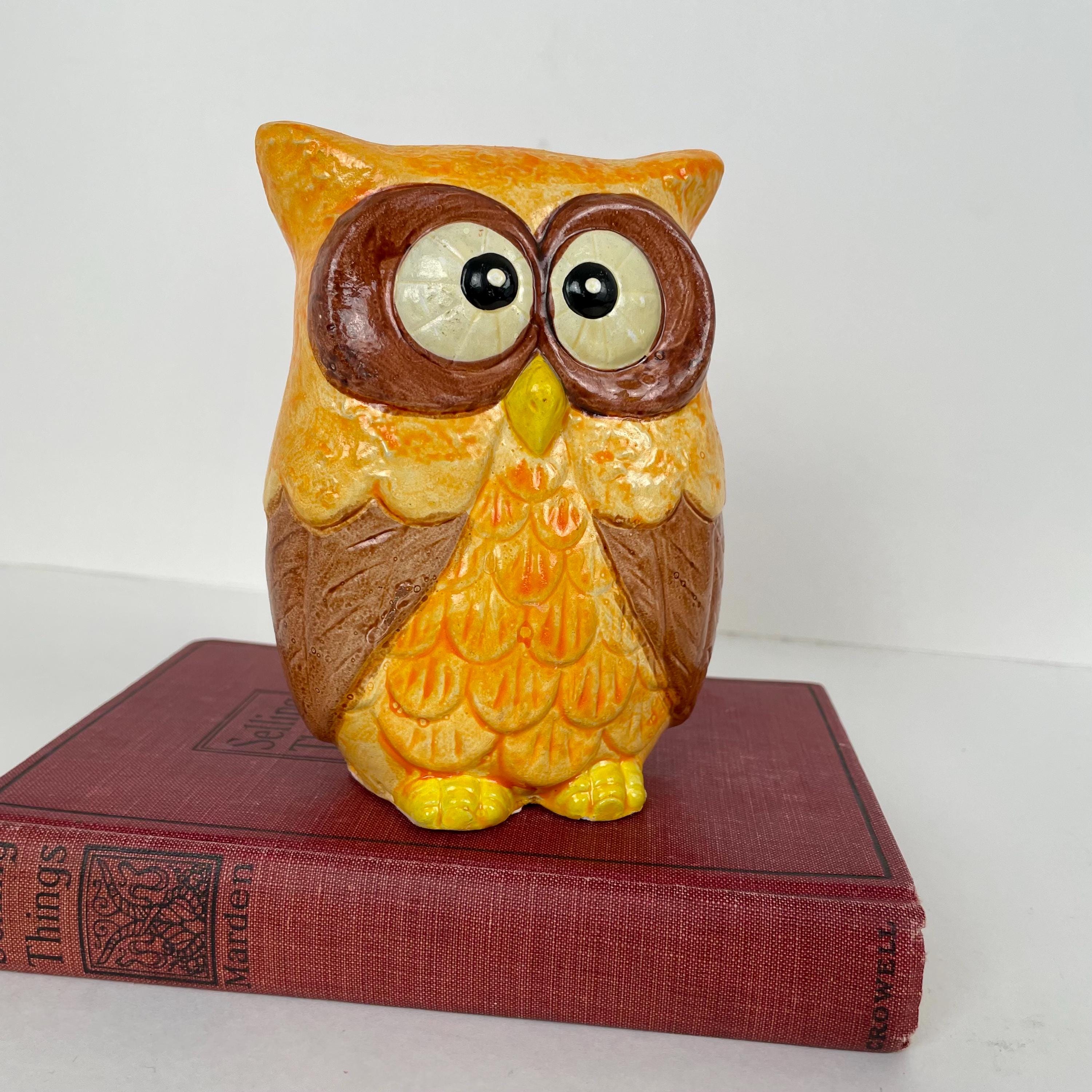 Chalkware Owl Bank - Etsy