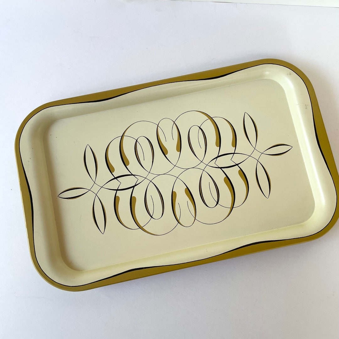Vintage Set of 5 Metal TV Dinner Trays MCM 1950s 1960s Etsy