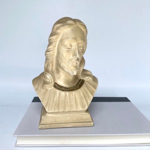 Vintage Jesus Plaster Bust Figure