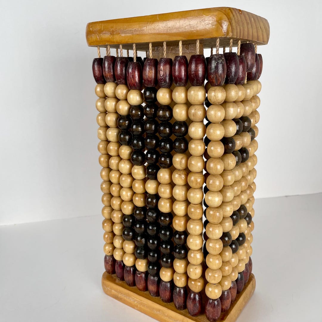 Vintage Mystery Percussion Instrument, Wood Beads, Box Shaped - Etsy