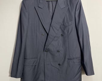 Canali luxury double-breasted navy blue blazer size 56R