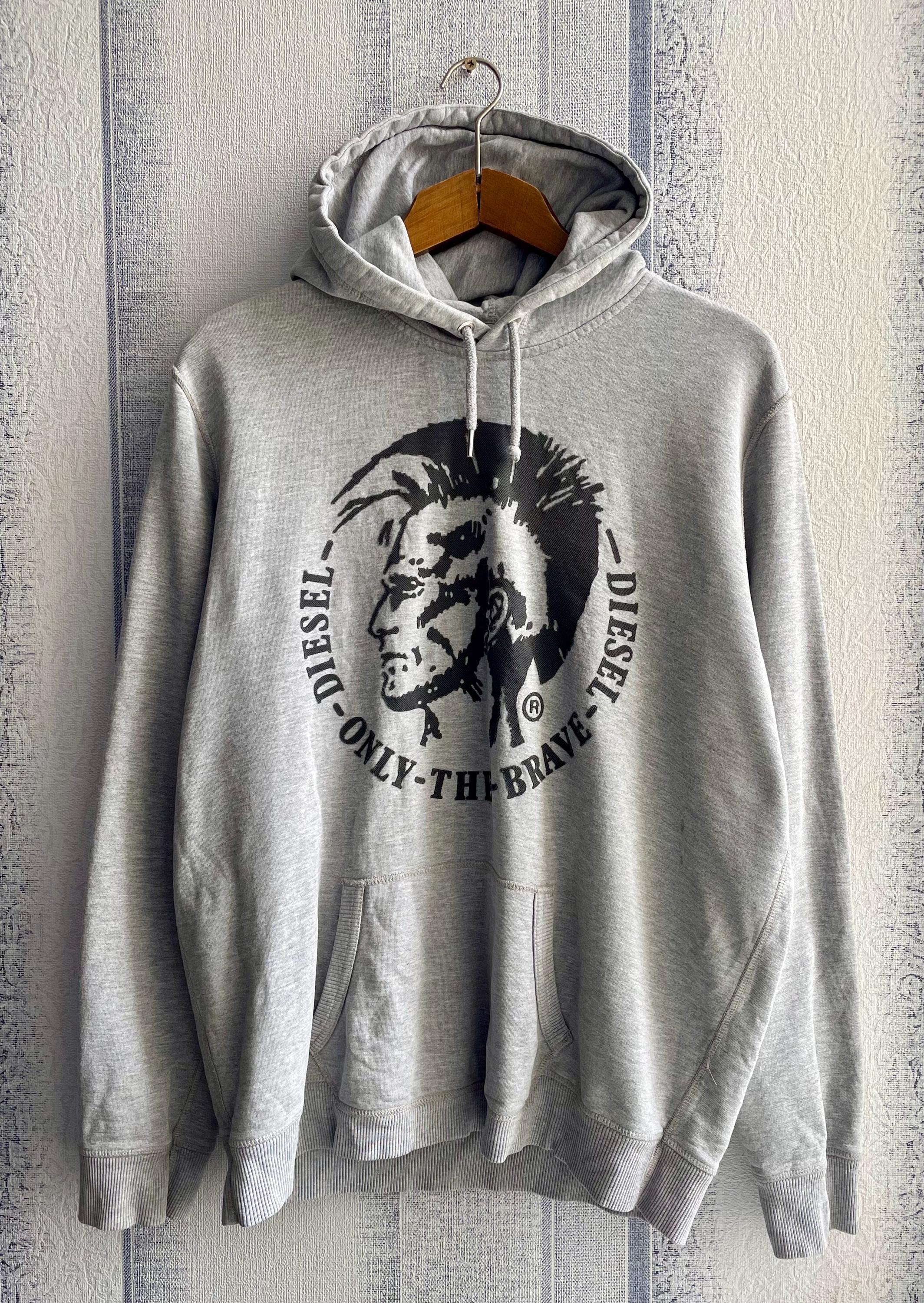Diesel Indian Head Logo Gray Mens Hoodie Size XL - Etsy