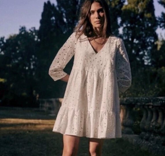 chinese dress ladies Szane Cotton Lace Dress UK 8