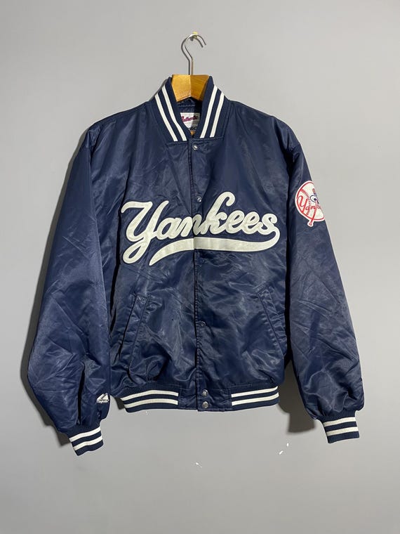 Vintage New York Yankees Majestic Satin Bomber Jacket - Etsy