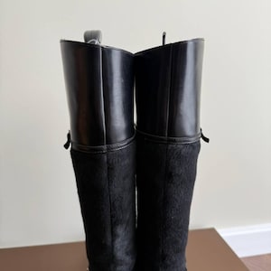 Gucci zwarte leren kniehoge laarzen luxe damesrijlaarzen Maat 38C afbeelding 11