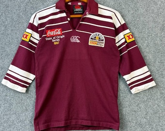 Vintage Stete of Origin Queensland Maroons Shirt Jersey 1997 Canterbury Size S
