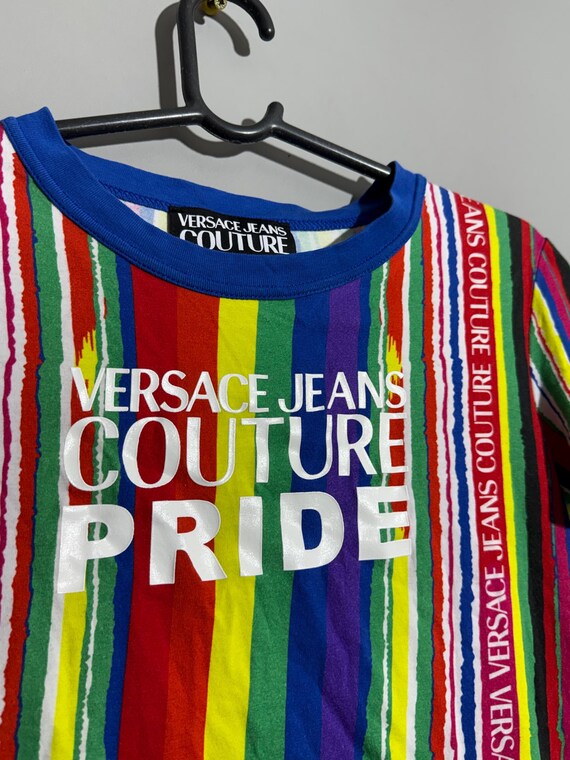 VERSACE JEANS COUTURE Tシャツ ど派手 マルチカラー VERSACE JEANS