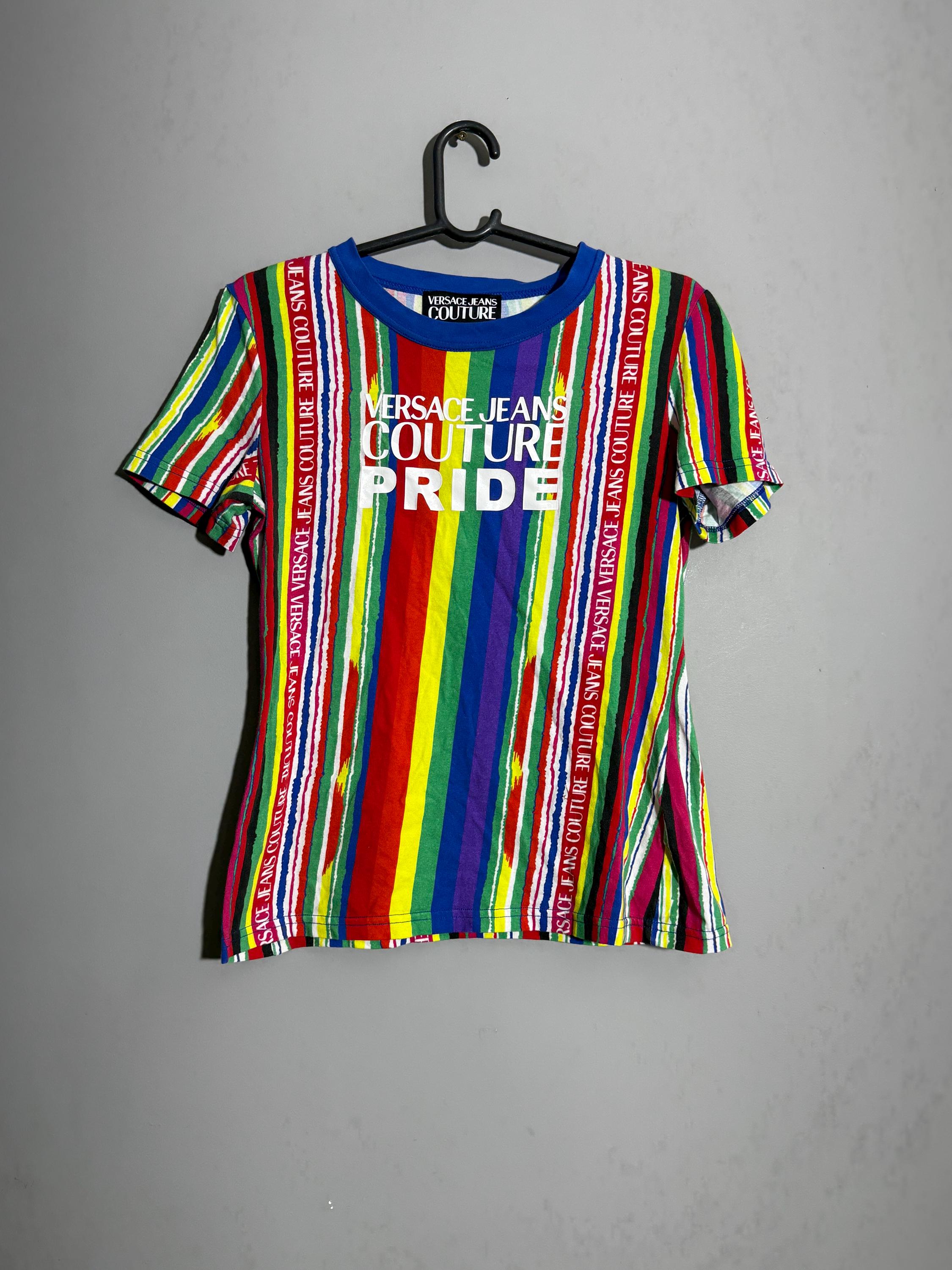 Versace Jeans Couture Pride Logo Rainbow Color Tshirt Size M - Etsy