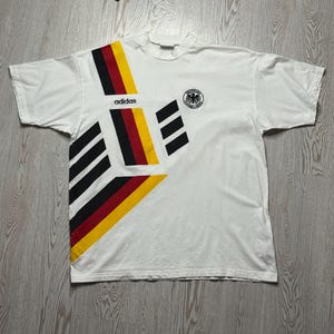 Vintage 1992-94 Adidas Germany Training Soccer T-Shirt Football Jersey
