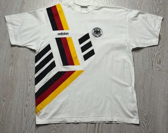 Vintage 1992-94 Adidas Germany Training Soccer T-Shirt Football Jersey