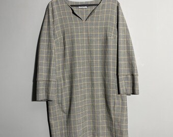 Rosso 35 check pattern midi dress size 46