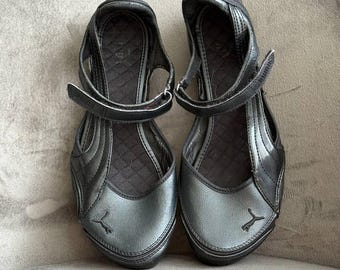 Puma Vintage Speedcat Black Leather Ballet Flats women’s shoes Size US 9.5