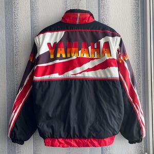 Vintage 80s Yamaha Racing 2In1 Nylon Jacket Made In Italy