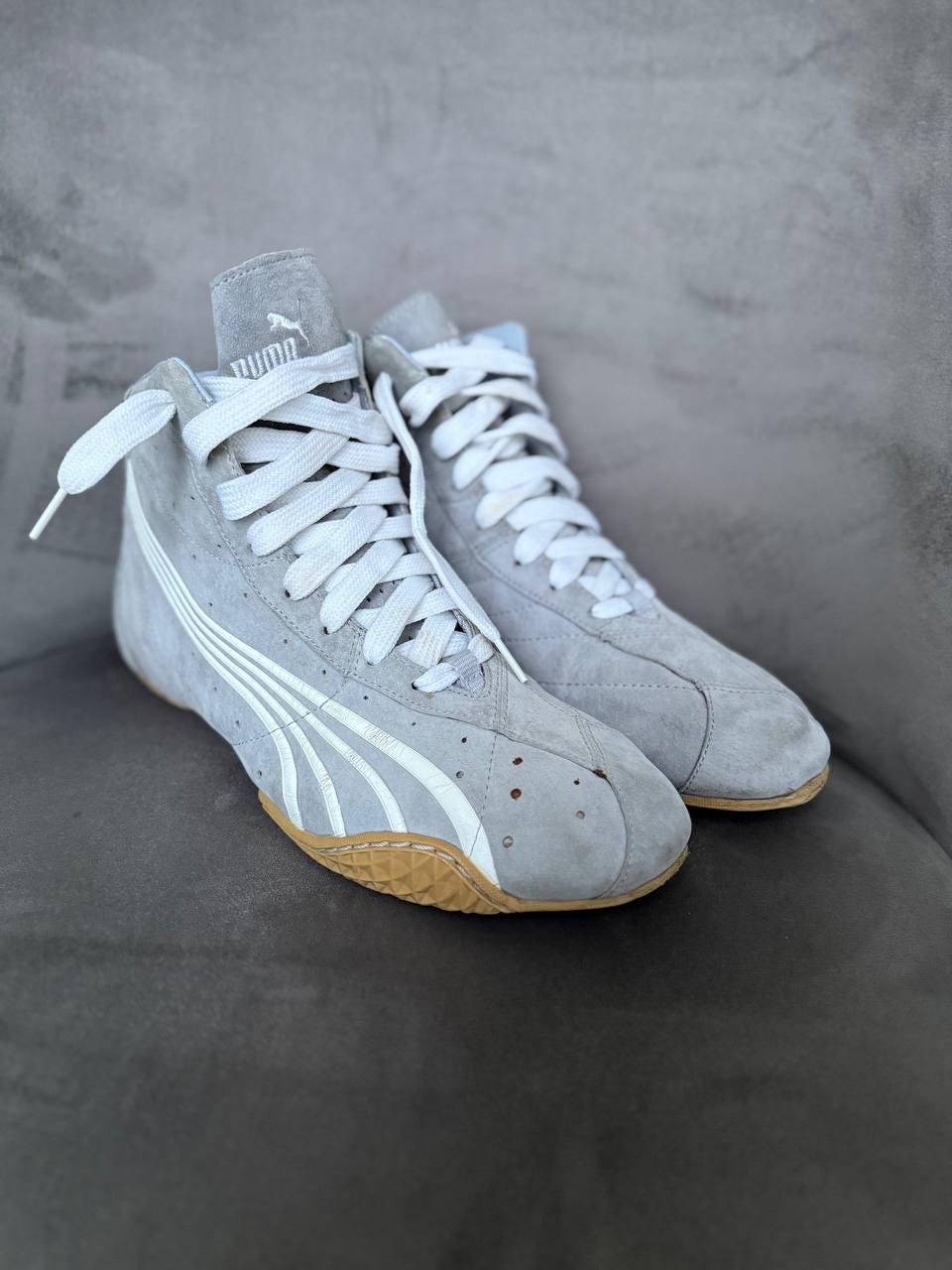 90s PUMA ボクシングシューズ レザーブーツ y2k archive 希少 Puma Vintage 90s Boxing Boots – darina`s garms
